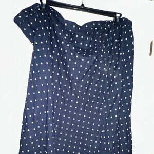 Old Navy Polka Dot Skirt – 4X, Navy & White